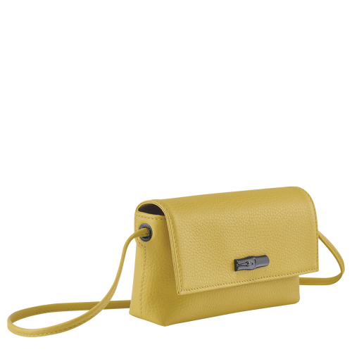 Longchamp Roseau Essential Leather Women's Pouches Yellow | 968-WNXJVH