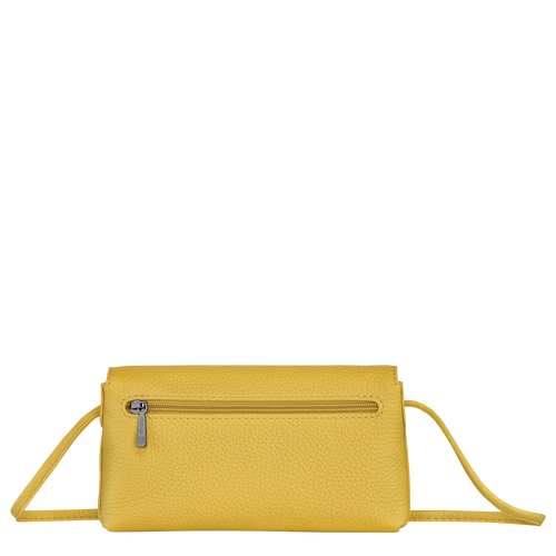 Longchamp Roseau Essential Leather Women's Pouches Yellow | 968-WNXJVH