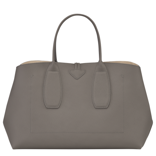 Longchamp Roseau L Leather Women's Top-handle Bags Grey | 649-EZNDMP