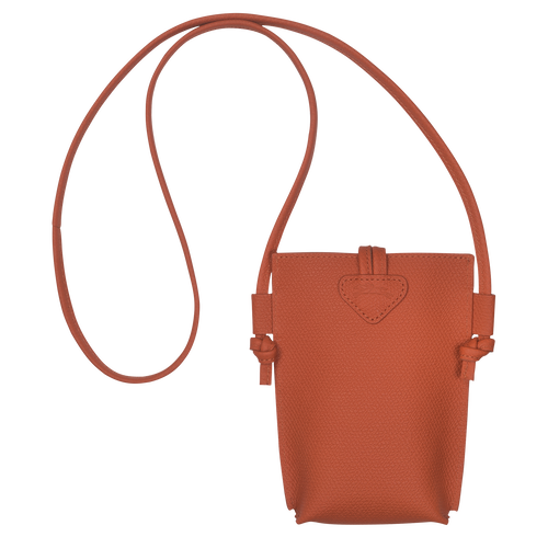 Longchamp Roseau Leather Women's Phone Case Orange | 627-MHEPGQ