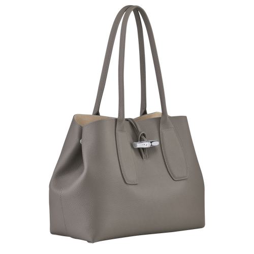 Longchamp Roseau Leather Women's Shoulder Bags Grey | 173-KEFIWA