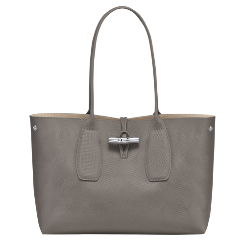 Longchamp Roseau Leather Women's Shoulder Bags Grey | 173-KEFIWA