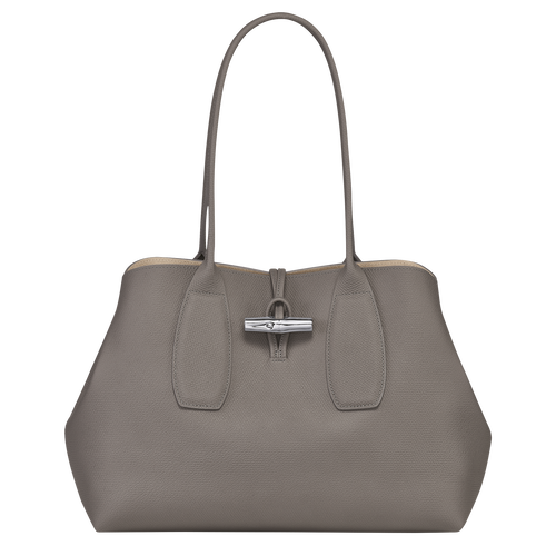 Longchamp Roseau Leather Women\'s Shoulder Bags Grey | 173-KEFIWA