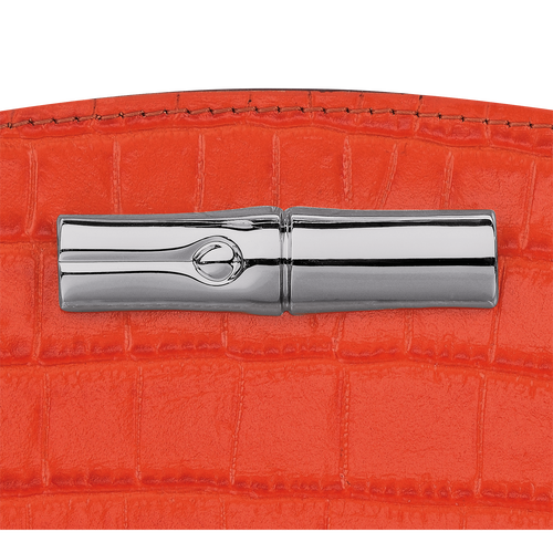 Longchamp Roseau Leather Women's Wallets Orange | 120-DBQLYJ