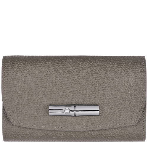 Longchamp Roseau Leather Women\'s Wallets Grey | 138-LVOITF