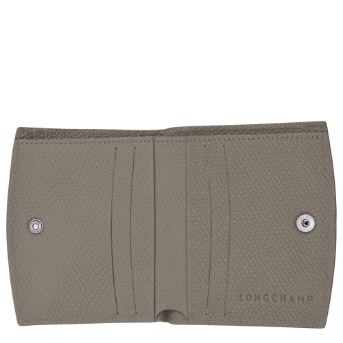 Longchamp Roseau Leather Women's Wallets Grey | 312-PCUQTM