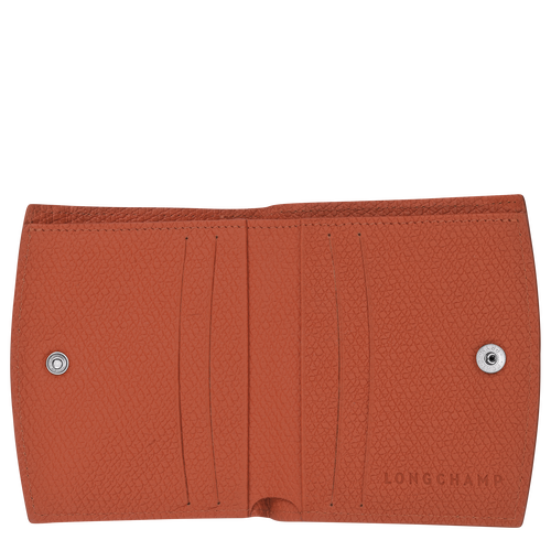 Longchamp Roseau Leather Women's Wallets Orange | 369-HVQDGW