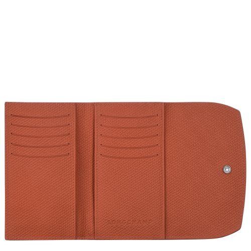 Longchamp Roseau Leather Women's Wallets Orange | 801-OMTVCX