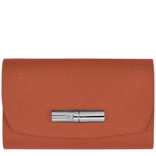 Longchamp Roseau Leather Women\'s Wallets Orange | 801-OMTVCX