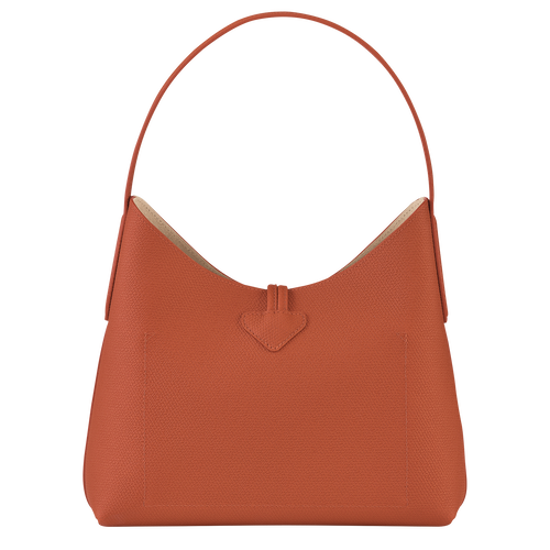 Longchamp Roseau M Leather Women's Shoulder Bags Orange | 605-JZBCSI