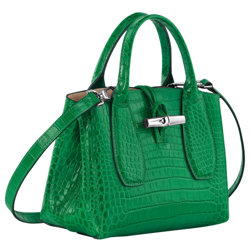 Longchamp Roseau S Leather Women's Top-handle Bags Green | 041-DRQISL