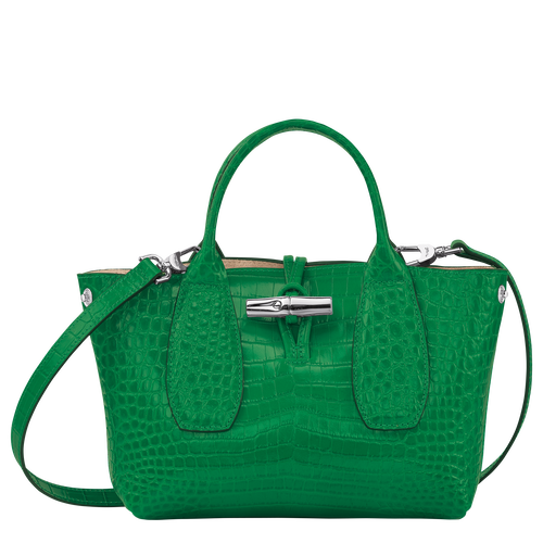 Longchamp Roseau S Leather Women's Top-handle Bags Green | 041-DRQISL