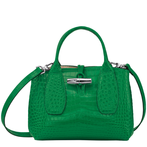 Longchamp Roseau S Leather Women\'s Top-handle Bags Green | 041-DRQISL