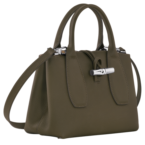 Longchamp Roseau S Leather Women's Top-handle Bags Green | 104-XHGQKW