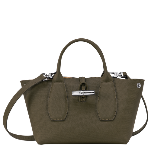 Longchamp Roseau S Leather Women's Top-handle Bags Green | 104-XHGQKW