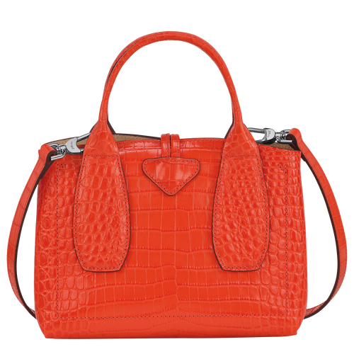 Longchamp Roseau S Leather Women's Top-handle Bags Orange | 179-NTAZPC