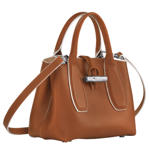 Longchamp Roseau S Leather Women's Top-handle Bags Brown | 231-NJHWVI