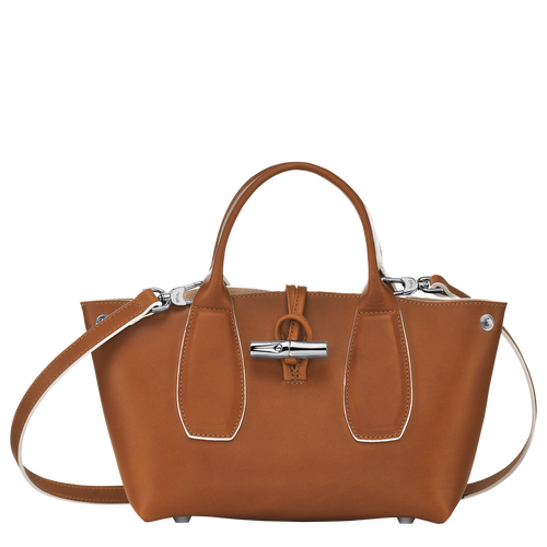 Longchamp Roseau S Leather Women's Top-handle Bags Brown | 231-NJHWVI