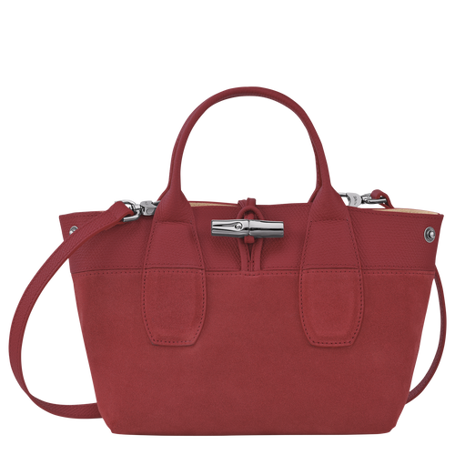 Longchamp Roseau S Leather Women's Top-handle Bags Red | 361-ZTGAHQ