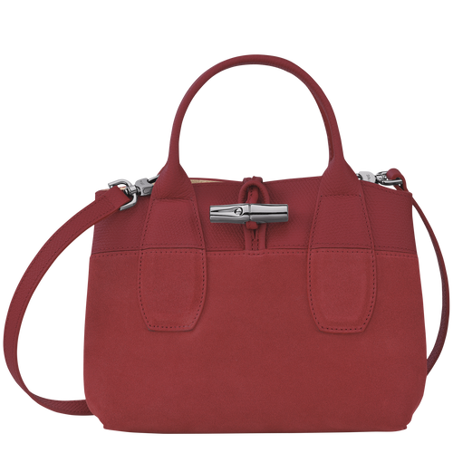 Longchamp Roseau S Leather Women\'s Top-handle Bags Red | 361-ZTGAHQ