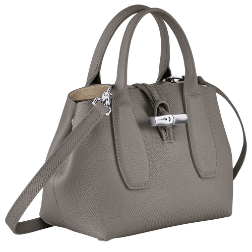 Longchamp Roseau S Leather Women's Top-handle Bags Grey | 892-SWKVGY