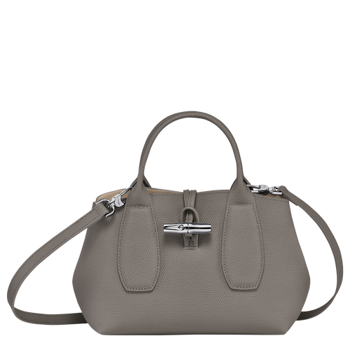 Longchamp Roseau S Leather Women\'s Top-handle Bags Grey | 892-SWKVGY