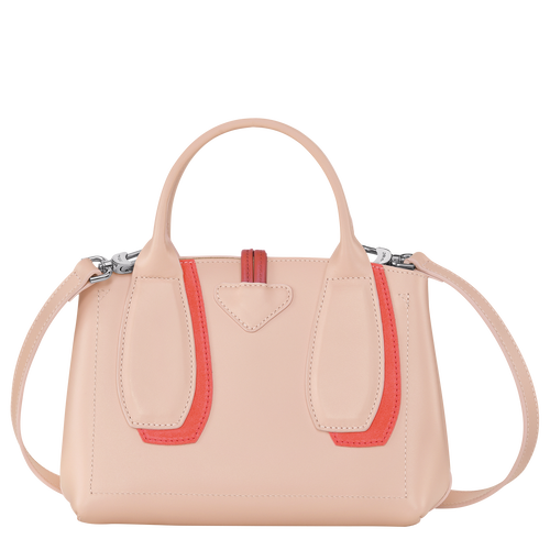 Longchamp Roseau Shadow S Leather Women's Top-handle Bags Pink | 680-NCBKGH