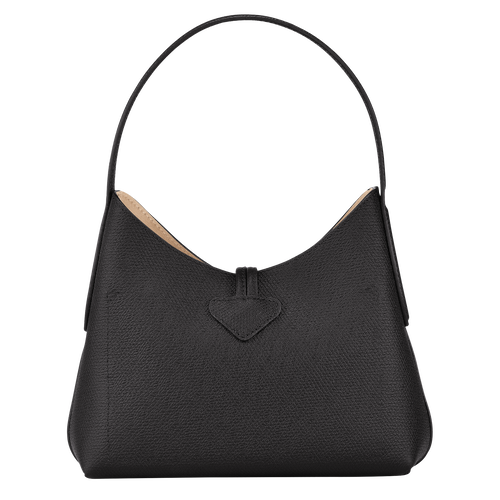 Longchamp Roseau XS Leather Women's Shoulder Bags Black | 096-XHFSMY