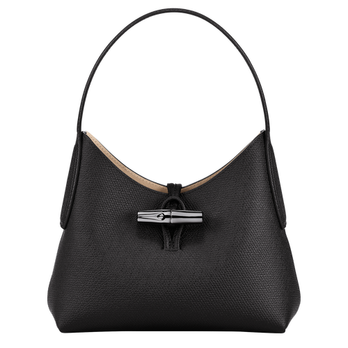 Longchamp Roseau XS Leather Women\'s Shoulder Bags Black | 096-XHFSMY