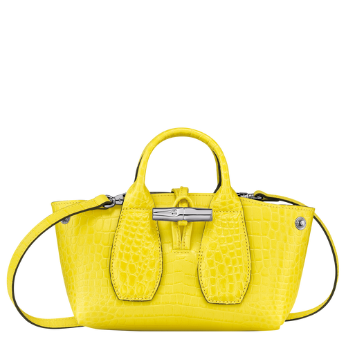 Longchamp Roseau XS Leather Women's Top-handle Bags Yellow | 827-BWAVNK