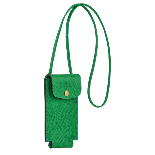 Longchamp épure Leather Men's Phone Case Green | 214-PDSQXK