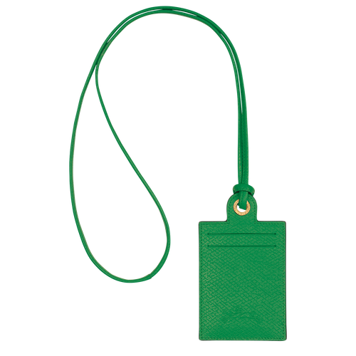 Longchamp épure Leather with necklace Men's Cardholders Green | 256-BDWPTC