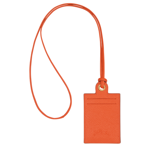 Longchamp épure Leather with necklace Men's Cardholders Orange | 378-FRTEYS