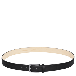 Longchamp 3D Leather Men's Belts Black | 356-FUMHZO