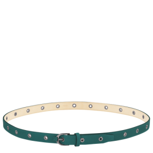 Longchamp 3D Leather Women's Belts Green | 956-EUNXZJ