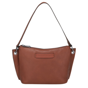 Longchamp 3D Leather Women's Pouches Brown | 206-LGNPKT