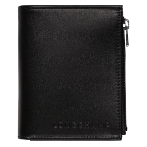 Longchamp Baxi Leather Men's Wallets Black | 913-MWSEBF