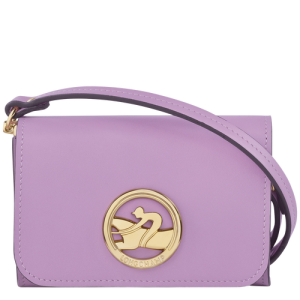 Longchamp Box-Trot Leather Women's Coin Purses Purple | 462-YEPQVL