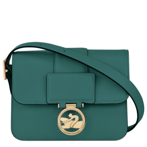 Longchamp Box-Trot S Leather Women's Crossbody Bags Green | 298-PFKMHR