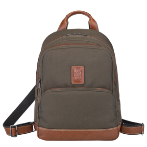 Longchamp Boxford Canvas Men's Backpacks Brown | 381-NSEZPX