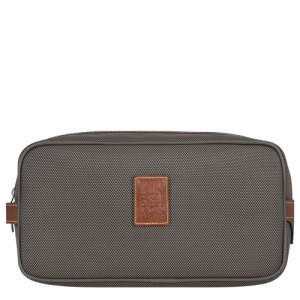 Longchamp Boxford Canvas Men's Toiletry Bags Brown | 457-VOMKFU