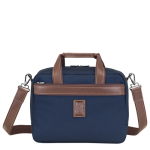 Longchamp Boxford Canvas Women's Travel Bags Blue | 356-PHWDTQ