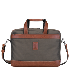 Longchamp Boxford L Canvas Men's Briefcase Brown | 653-NUOFYZ