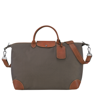 Longchamp Boxford L Canvas Men's Travel Bags Brown | 287-WGZHDB