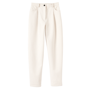 Longchamp Fall-Winter 2022 Collection Cotton Women's Trousers Beige | 751-VYJARQ