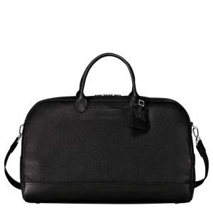 Longchamp Le Foulonné L Leather Men's Travel Bags Black | 329-KXATYW