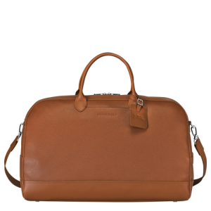 Longchamp Le Foulonné L Leather Men's Travel Bags Brown | 483-XLMCKB