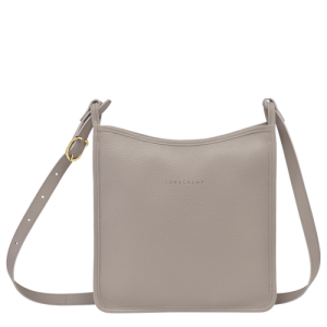 Longchamp Le Foulonné L Leather Women's Crossbody Bags Grey | 025-MOAGQS