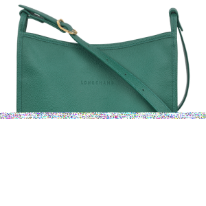 Longchamp Le Foulonné L Leather Women's Crossbody Bags Green | 127-WXVIPQ