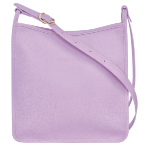 Longchamp Le Foulonné L Leather Women's Crossbody Bags Purple | 384-UMACGR